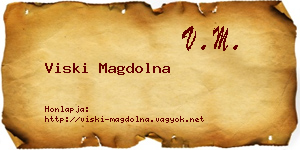 Viski Magdolna névjegykártya